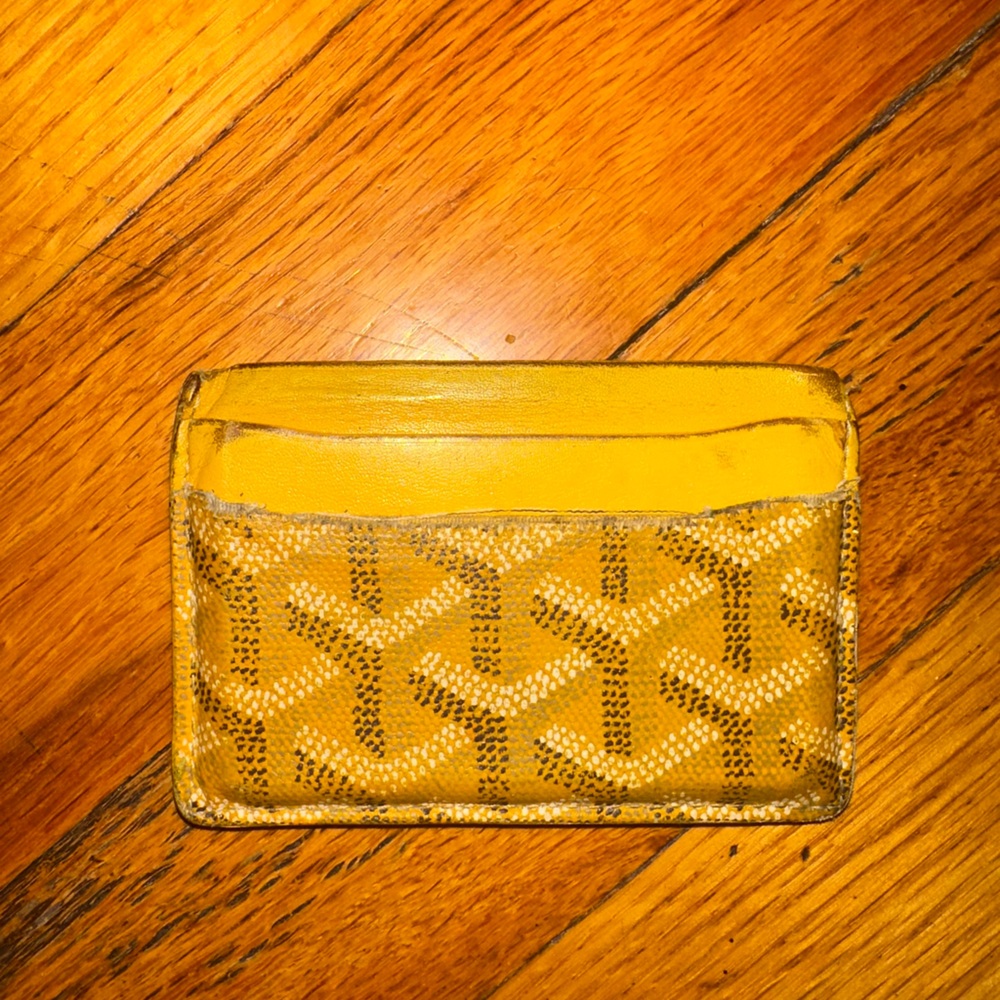 Yellow Goyard Card Holder - 100% Authentic
